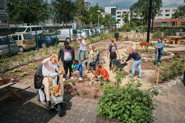 De buurttuin van het Leger des Heils in Utrecht Overvecht